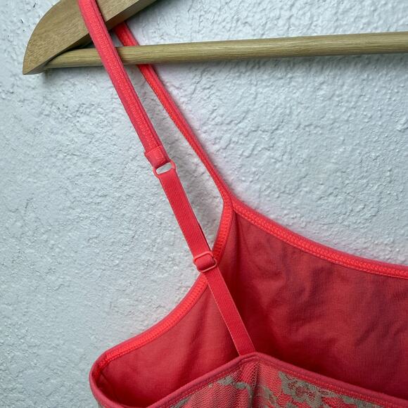 Y2K Express Womens Lace Overlay Sexy Stretch Cami Tank Shelf Bra Size M Fairy - Picture 6 of 8